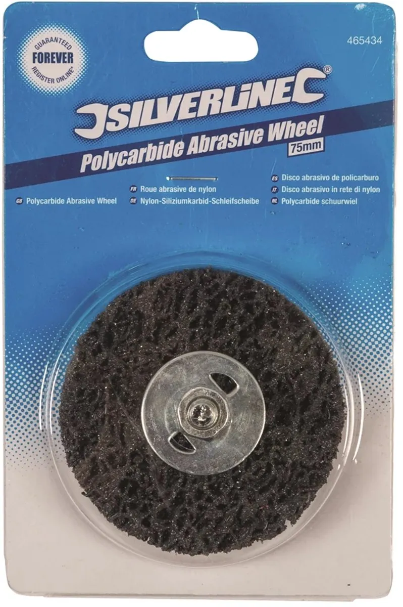 Silverline Schuurwiel Polycarbide Ø75mm - 6,35mm Schacht
