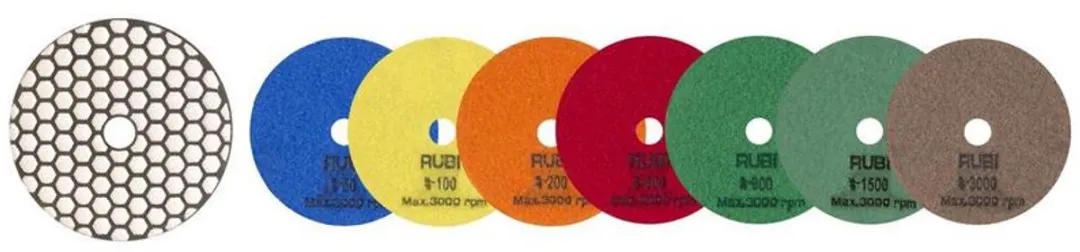 Rubi Korrel 200 Polijstpad 100mm - Droog