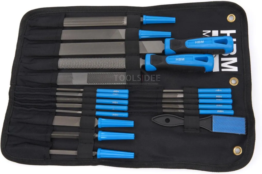 HBM Vijlenset 19-delig - 4-in-1 houtrasp & vijlen
