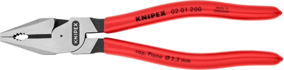 Knipex Combinatietang 201200 - Rood/Zilver