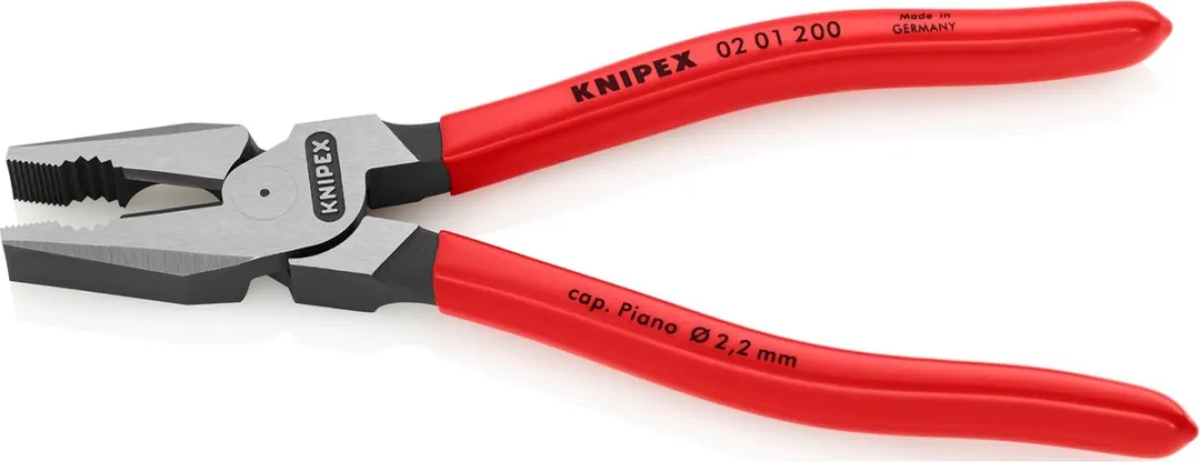 Knipex Combinatietang 201200 - Rood/Zilver