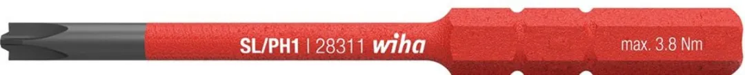 Wiha VDE Plat Plus/minus SL/PH 1 75mm - Geschikt voor Wiha Torque