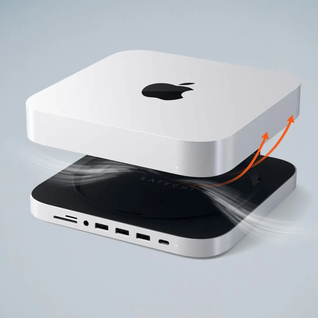 Satechi ST-ABHFS Mac Mini Standaard & Hub - Grijs