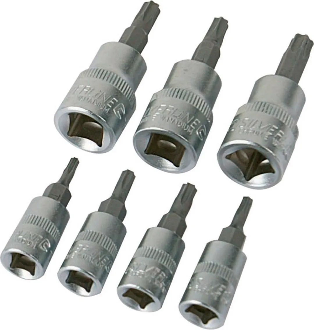 Silverline Torx Dopsleutelset 7-delig T10-T40 - Chroom