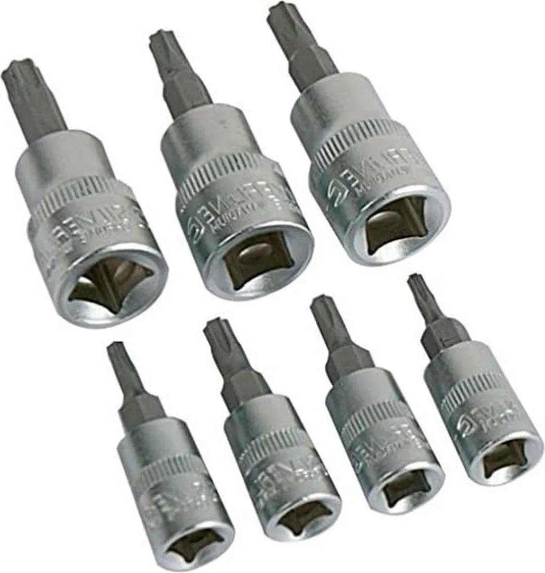 Silverline Torx Dopsleutelset 7-delig T10-T40 - Chroom