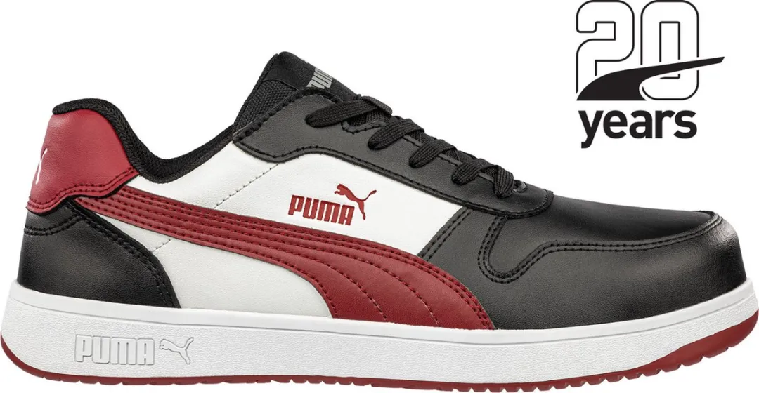 PUMA Frontcourt 640200 Werklaarzen - Zwart/Wit - Maat 44