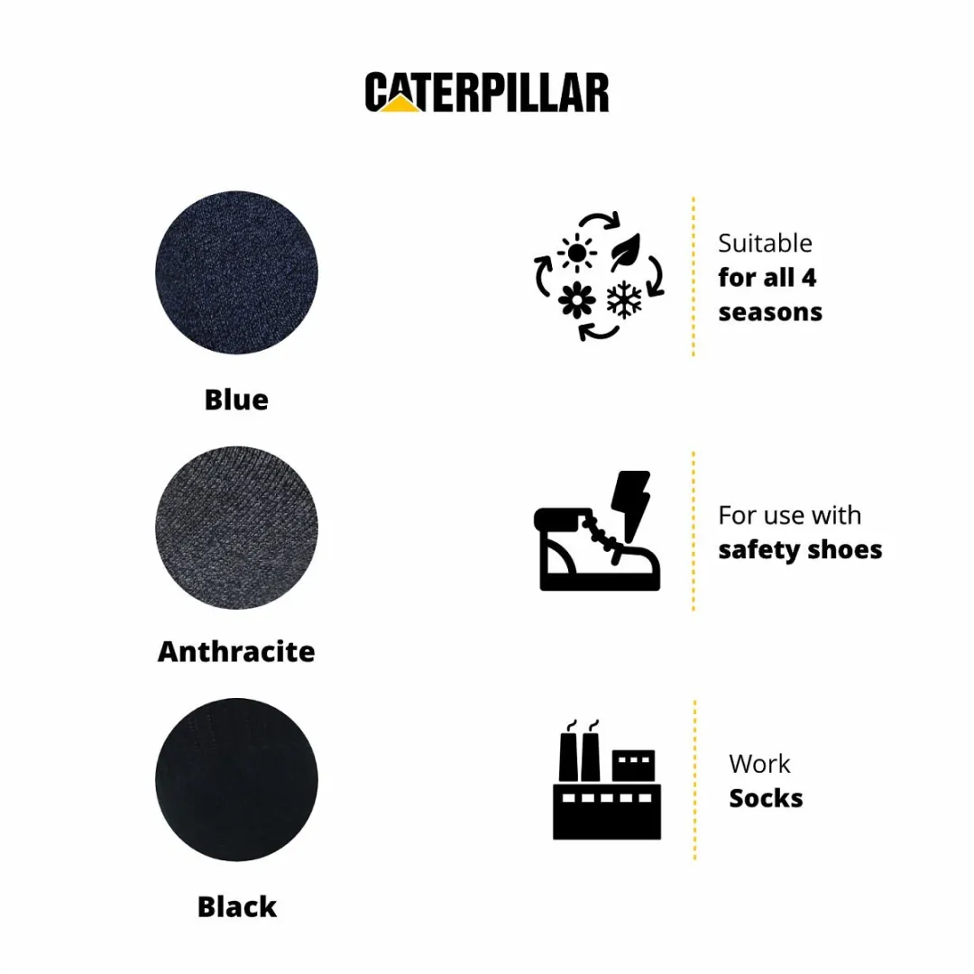 Caterpillar Premium Werksokken 12 Paar - Kuithoogte - Blauw