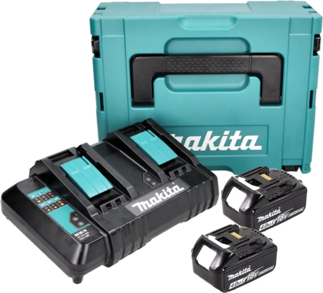 Makita Power Source Kit 18V - 2x BL1840B 4.0Ah + DC18SH Lader + Makpac