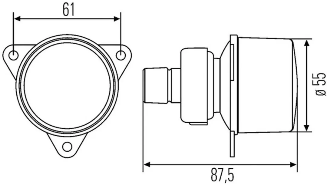 Hella Knipperlicht 12V Oranje Gloeilamp - Wit