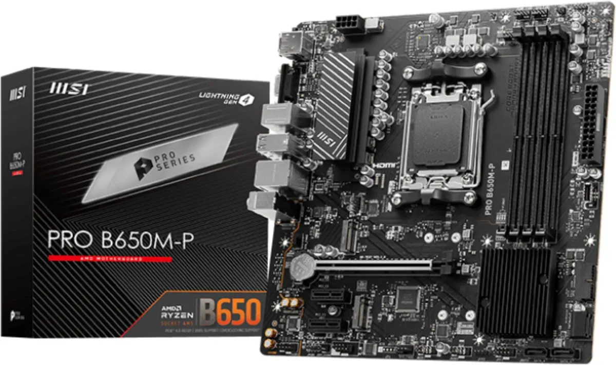 MSI PRO B650M-P 7E27-001R Moederbord - AM5 microATX