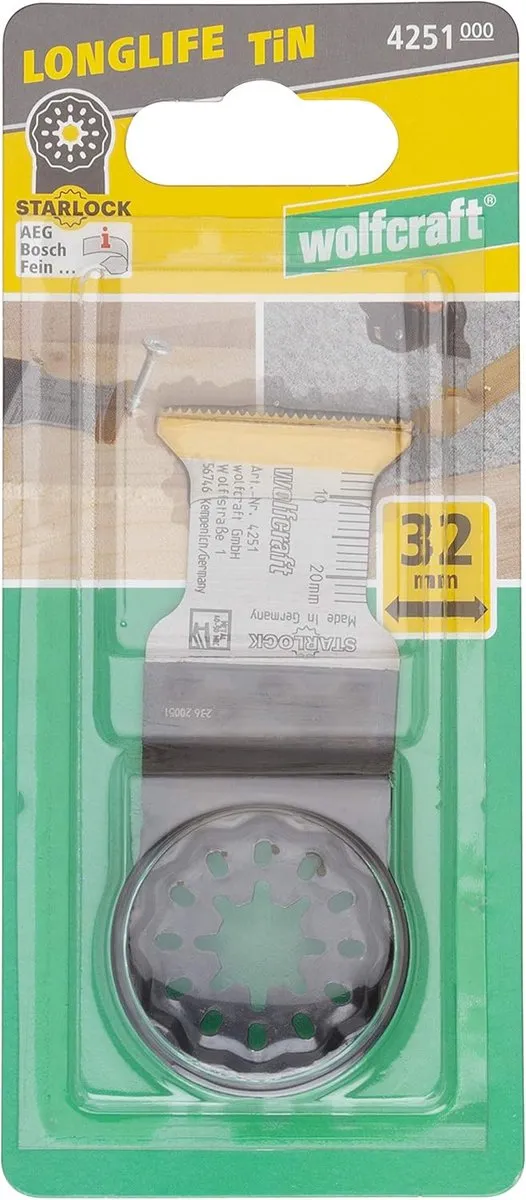 Wolfcraft Expert Insteekzaagblad HM TiN 4251000 - Oscillerend