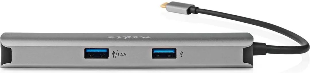 Nedis CCBW64230AT02 USB-C Adapter - HDMI & RJ45 - 4 Poorten - 0.2m - Antraciet - afbeelding 5 van 6