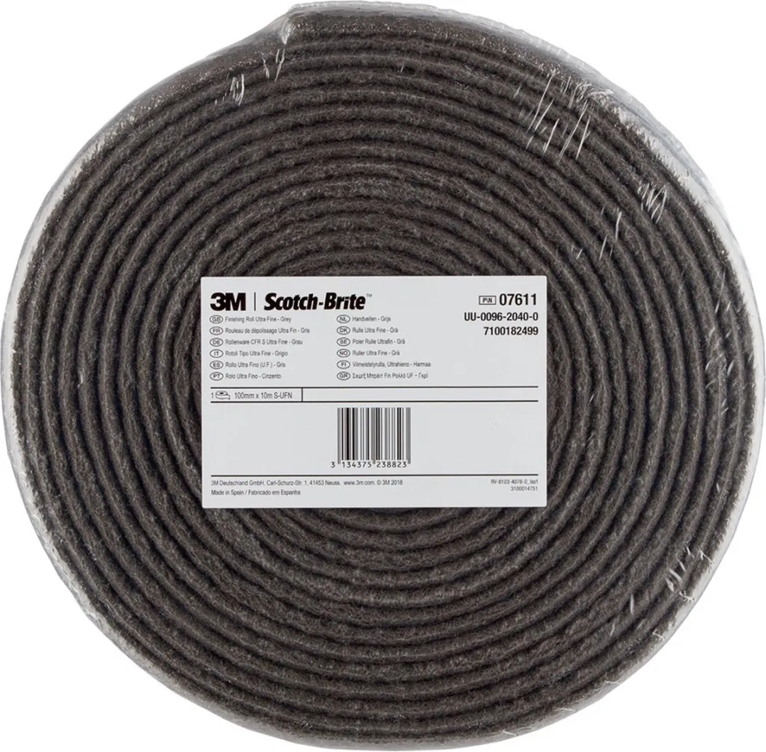 3M Scotch-Brite Schuurrol Lichtgrijs SUFN 100mm x 10m - afbeelding 6 van 6