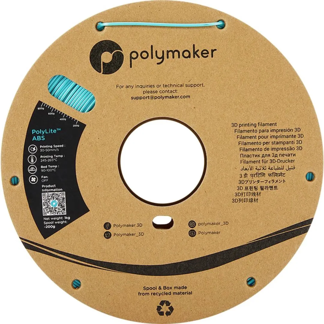 Polymaker PolyLite Filament ABS 1.75mm - 1000g Turquoise