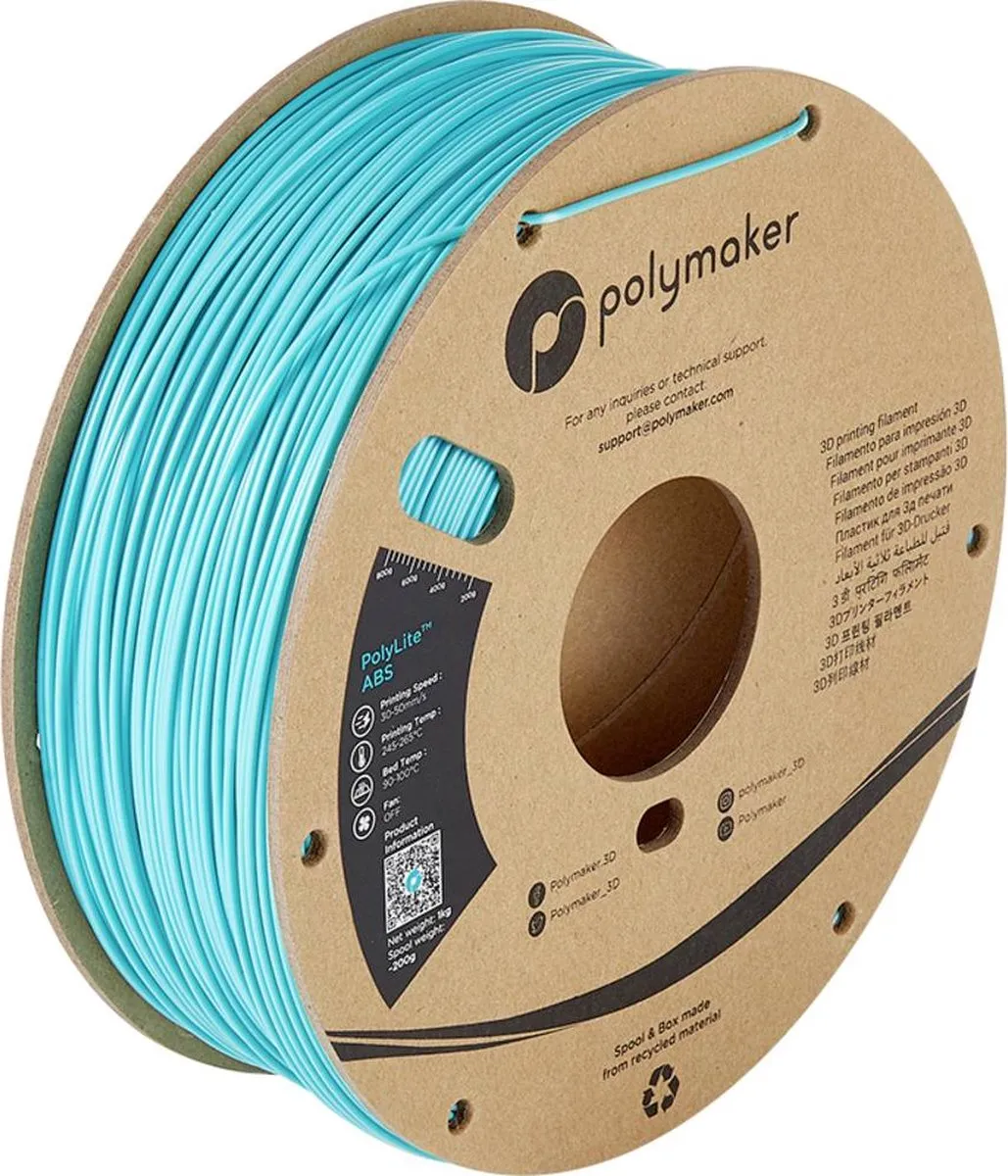 Polymaker PolyLite Filament ABS 1.75mm - 1000g Turquoise
