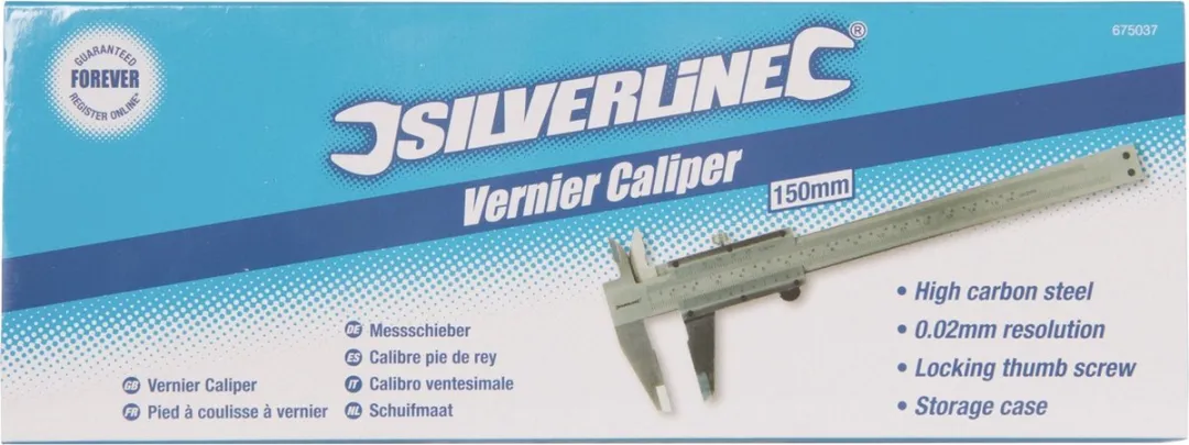 Silverline Schuifmaat 150mm - 4-functie - Hoog carbonstaal