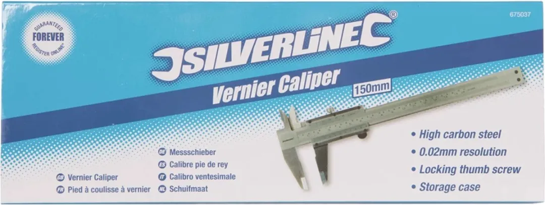 Silverline Schuifmaat 150mm - 4-functie - Hoog carbonstaal