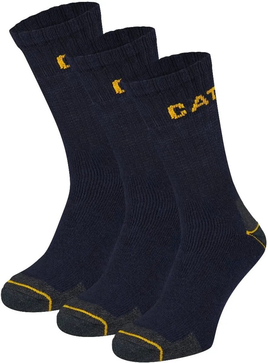 Caterpillar Heren Werksokken Navy - 3 Stuks