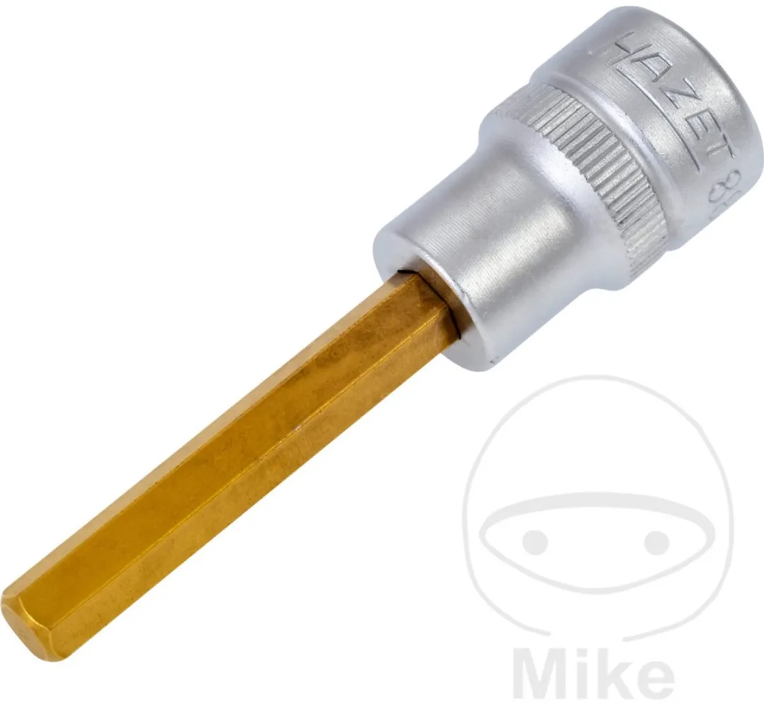 Hazet Dopsleutel Inzet 3/8" 6x65mm - 6-kantig - Goud/Zilver