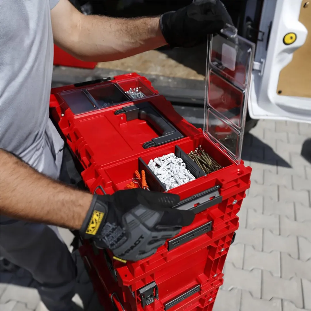 Toolbrothers RHINO XL Gereedschapskoffer M 13,5L - Rood - IP66 - afbeelding 2 van 6