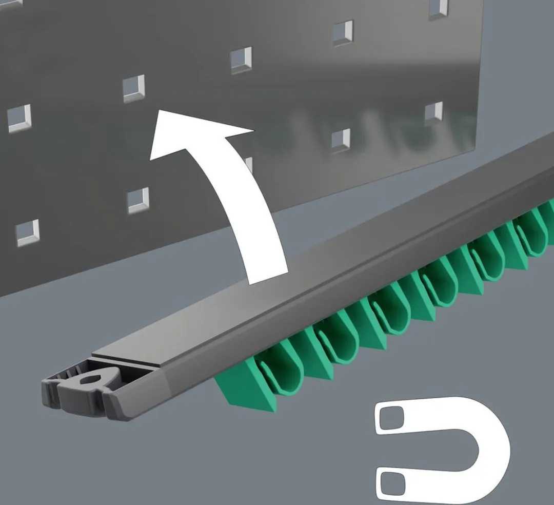 Wera 05136413001 Joker Magneetstrip 370x30mm - Zwart/groen