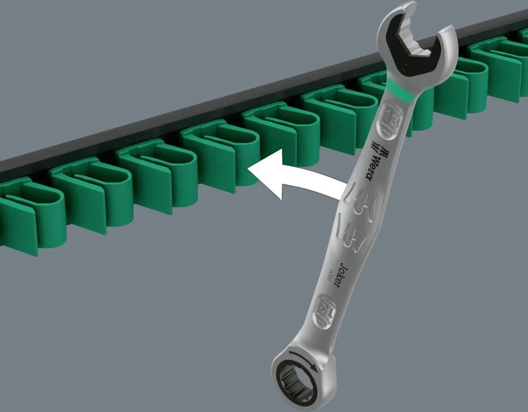 Wera 05136413001 Joker Magneetstrip 370x30mm - Zwart/groen