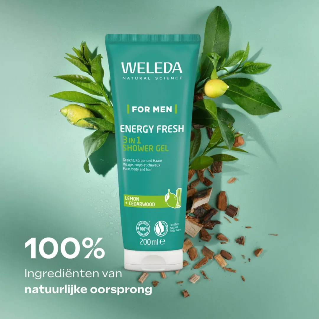 Weleda Men Energy Fresh Douchegel Citroen & Cederhout 200ml