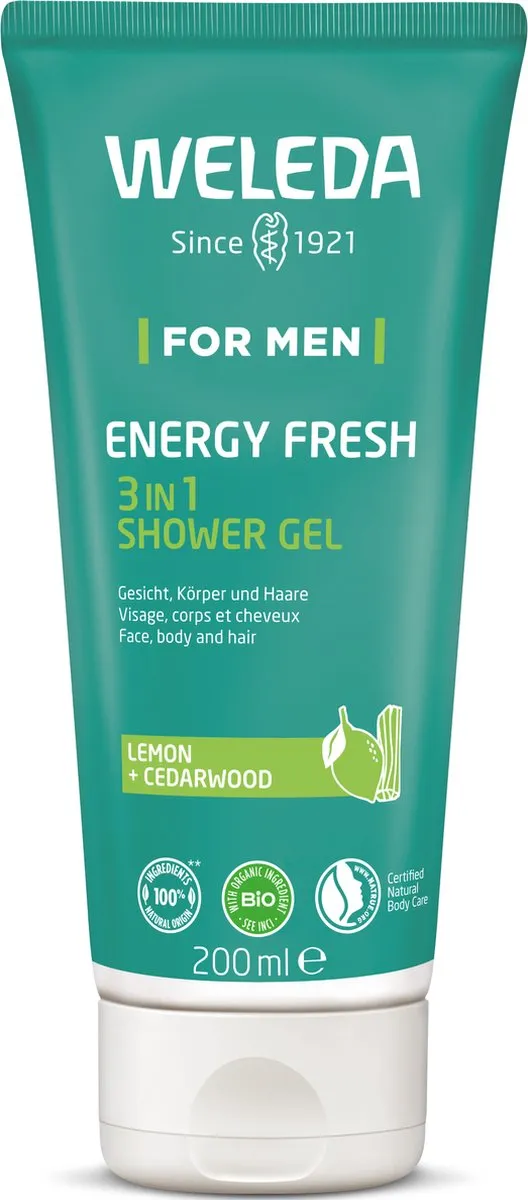 Weleda Men Energy Fresh Douchegel Citroen & Cederhout 200ml