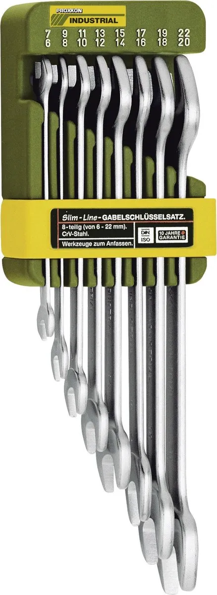 Proxxon Industrial 23800 Dubbele Steeksleutelset 8-delig 6-22mm