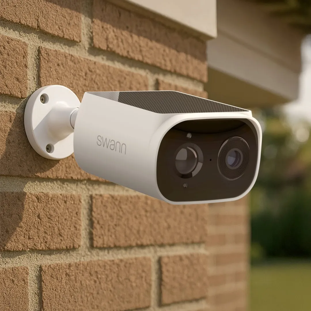 Swann 2K EVO Solar Wireless Security Camera - Buitencamera's - Wifi - 2K Ultra HD resolutie - Geïntegreerd Zonnepaneel - Nachtzicht - Tweeweg Audio - Geen Abonnementskosten - 16GB SD Card