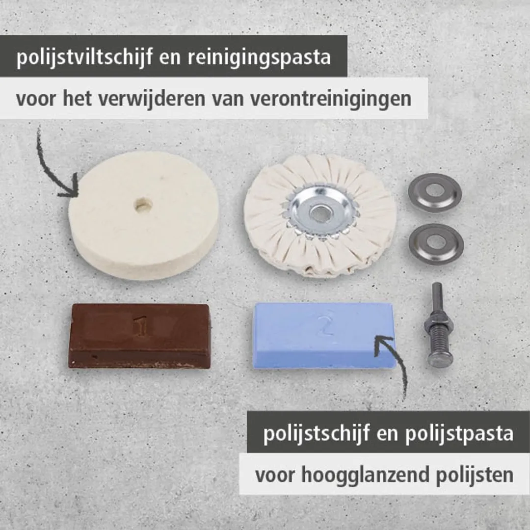 Wolfcraft Polijstset 5-delig 2178000 - 85mm