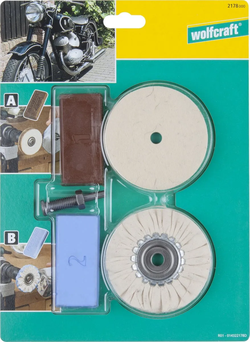 Wolfcraft Polijstset 5-delig 2178000 - 85mm