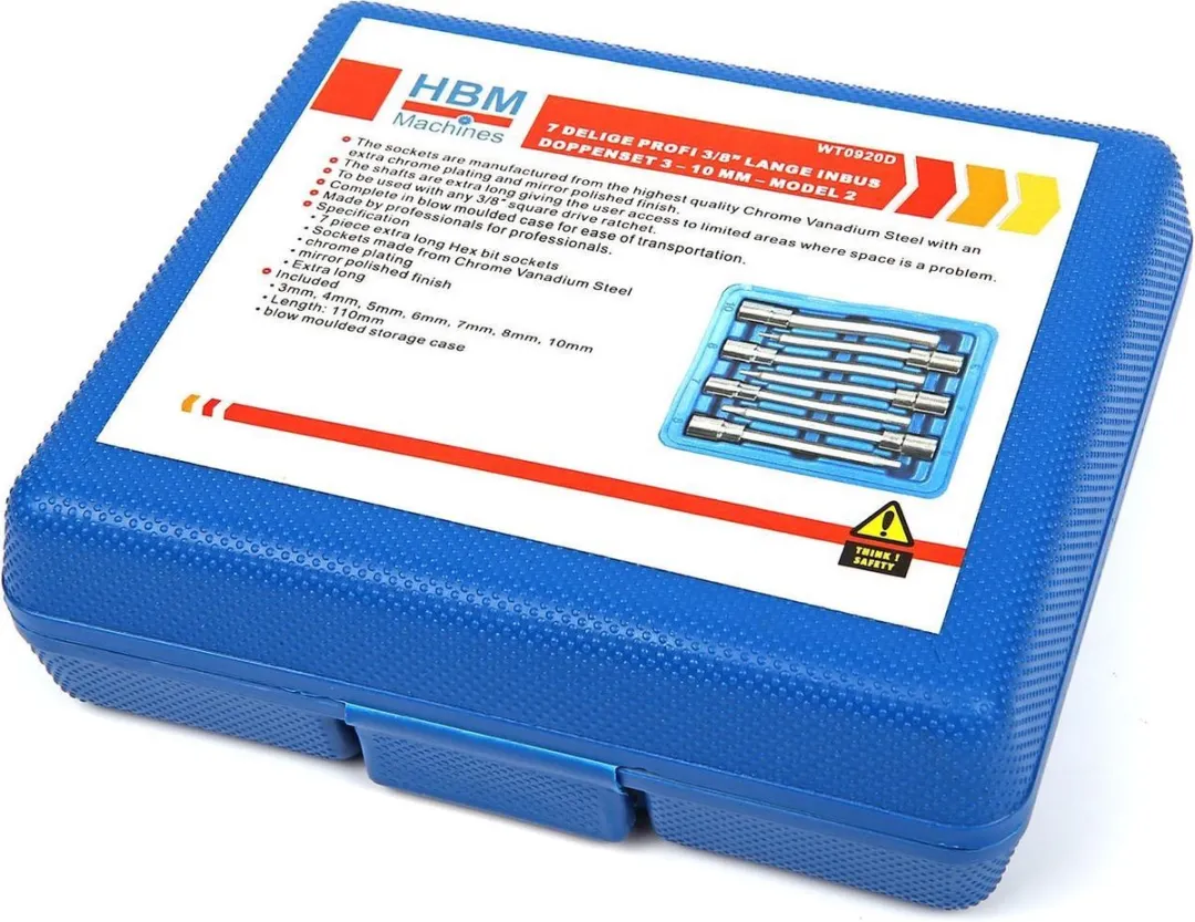 HBM 7-delige Profi Inbus Doppenset 3-10mm Model 2