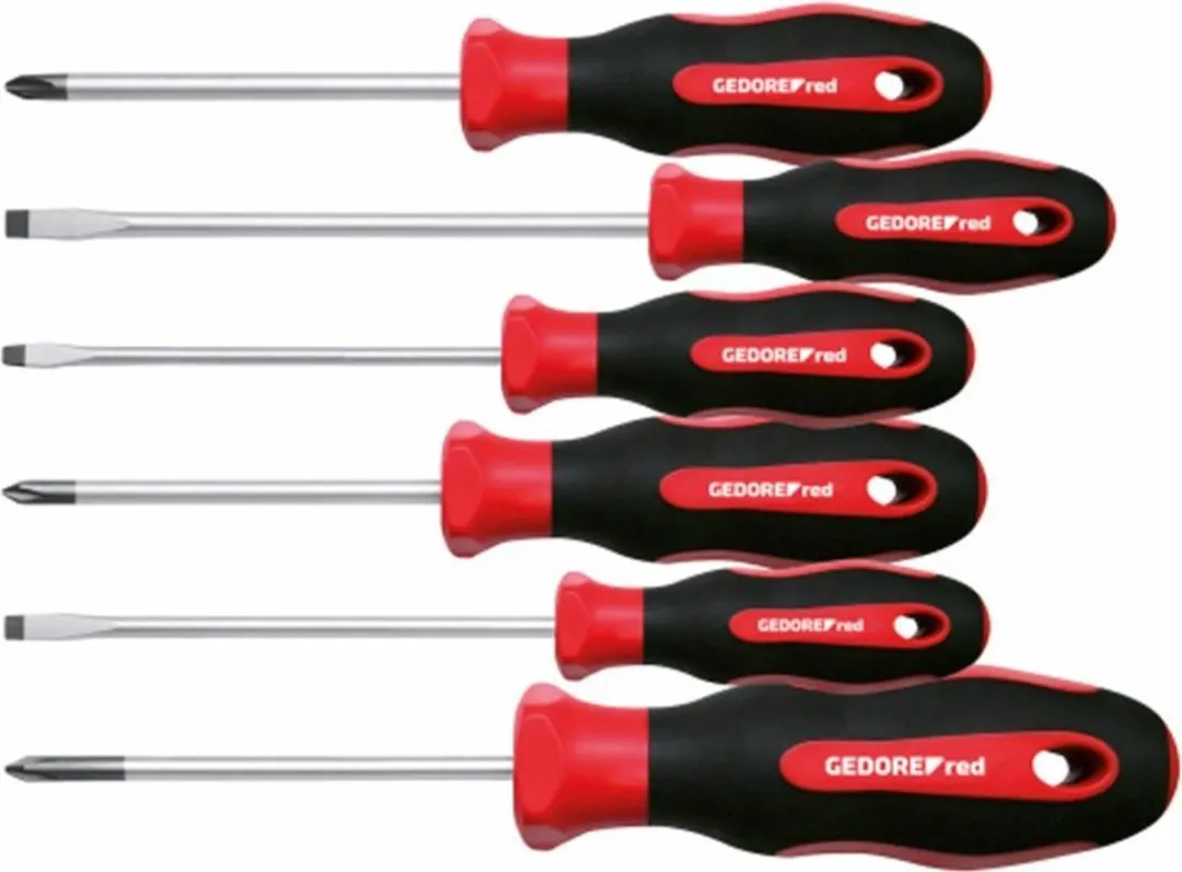 Gedore RED R38002006 6-delige Schroevendraaierset - Rood/Zwart