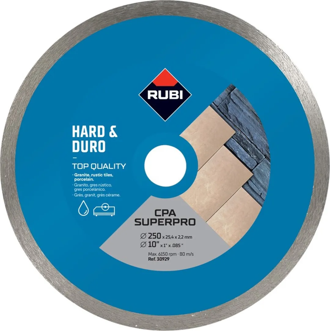 Rubi CPA 250 SUPERPRO Diamantschijf 250mm - Nat zagen