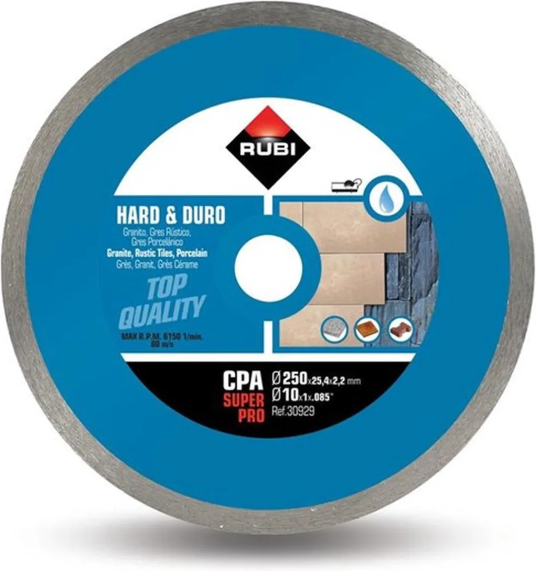 Rubi CPA 250 SUPERPRO Diamantschijf 250mm - Nat zagen
