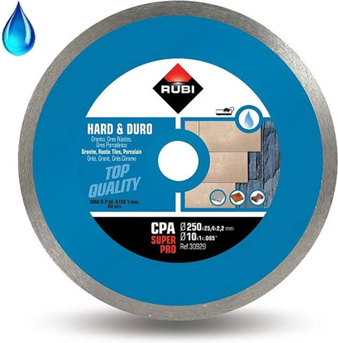 Rubi CPA 250 SUPERPRO Diamantschijf 250mm - Nat zagen