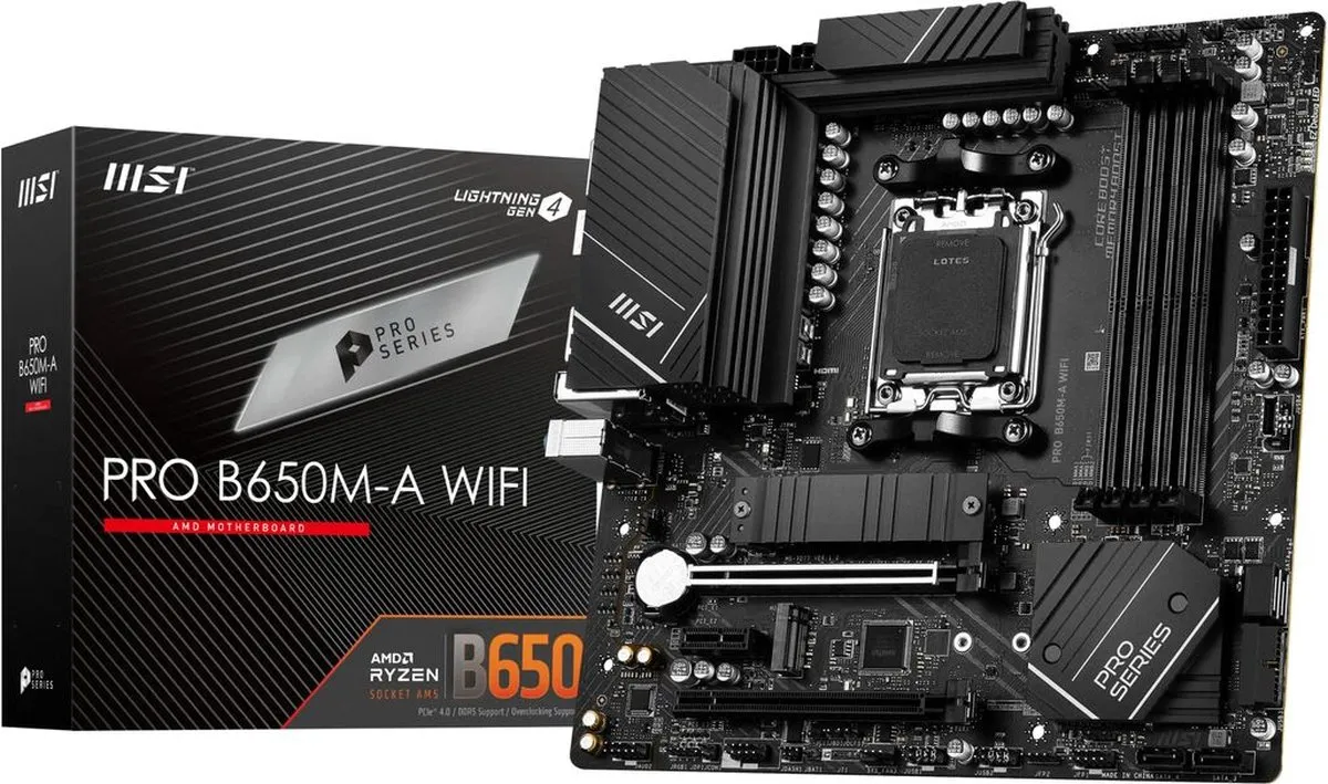 MSI PRO B650M-A WIFI AM5 Micro-ATX Moederbord
