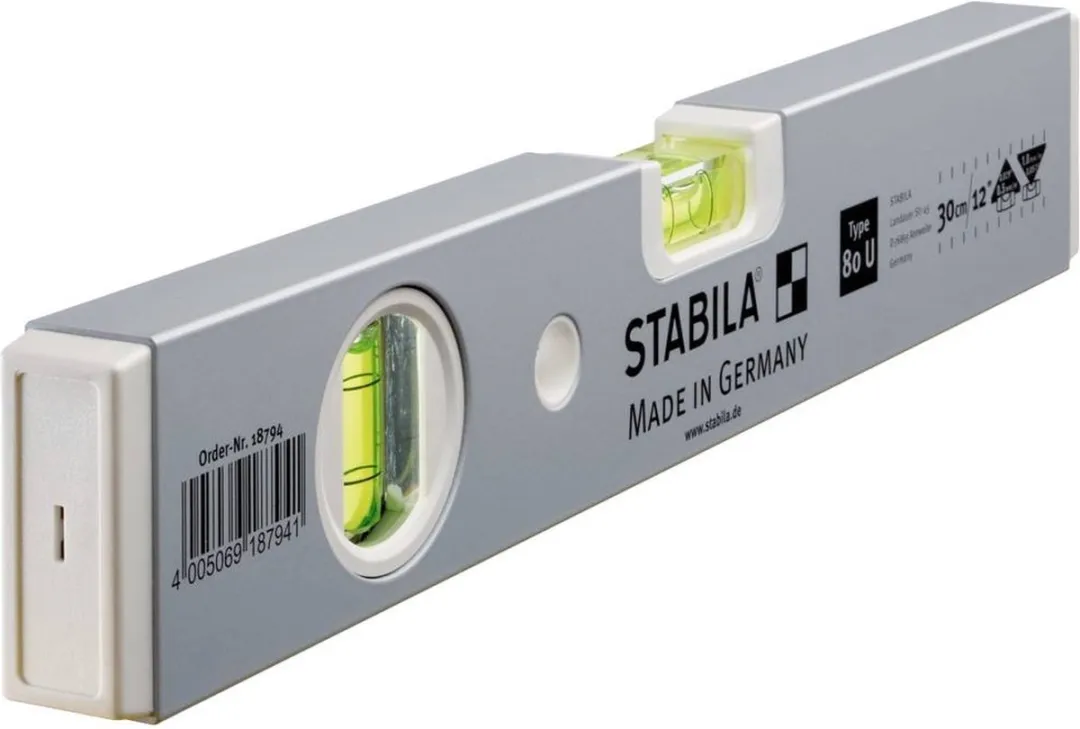 Stabila Type 80 U Waterpas 30cm - 0.5 mm/m