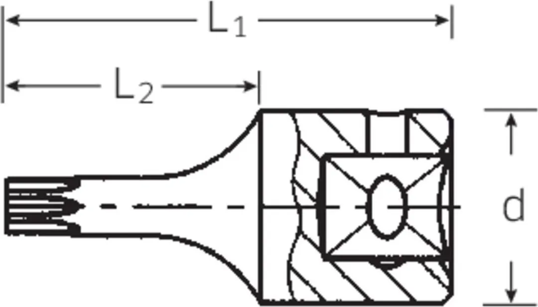 Stahlwille 44 KTX T30 Binnen-Torx Dopsleutelbit 1/4" - 6.3mm