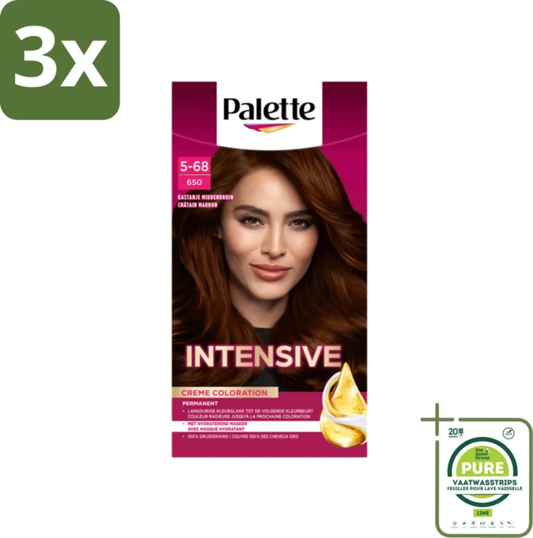 Schwarzkopf Palette Intensive Oil-Care Haarkleuring 650 Kastanje Middenbruin