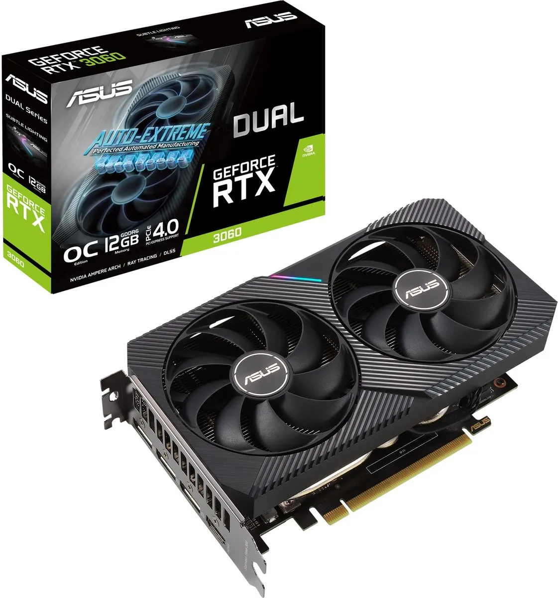 ASUS Dual NVIDIA RTX3060 O12G V2 Videokaart 12GB