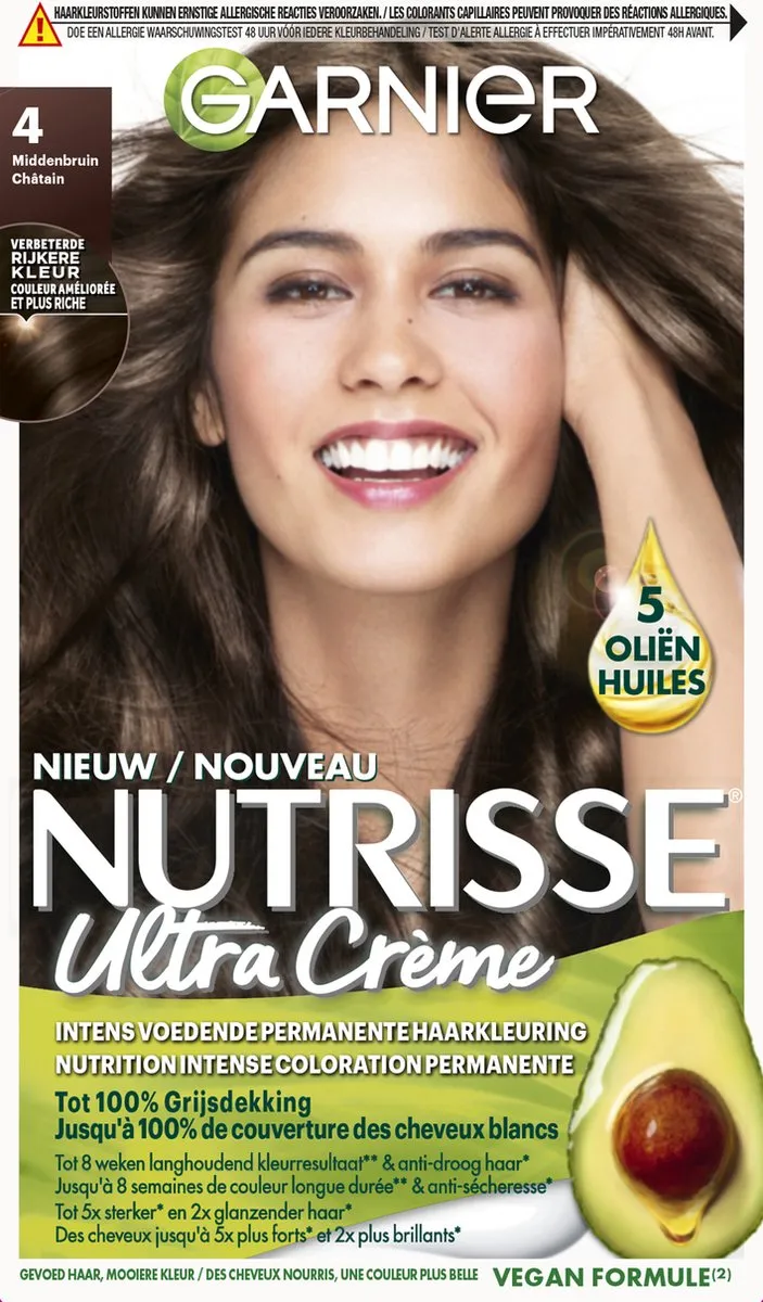 Garnier Nutrisse Ultra Crème 4 Middenbruin Haarverf 824ml