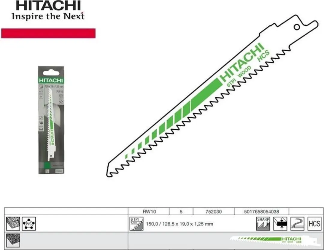 Hitachi Hikoki RW10/S644D Schrobzaagbladen