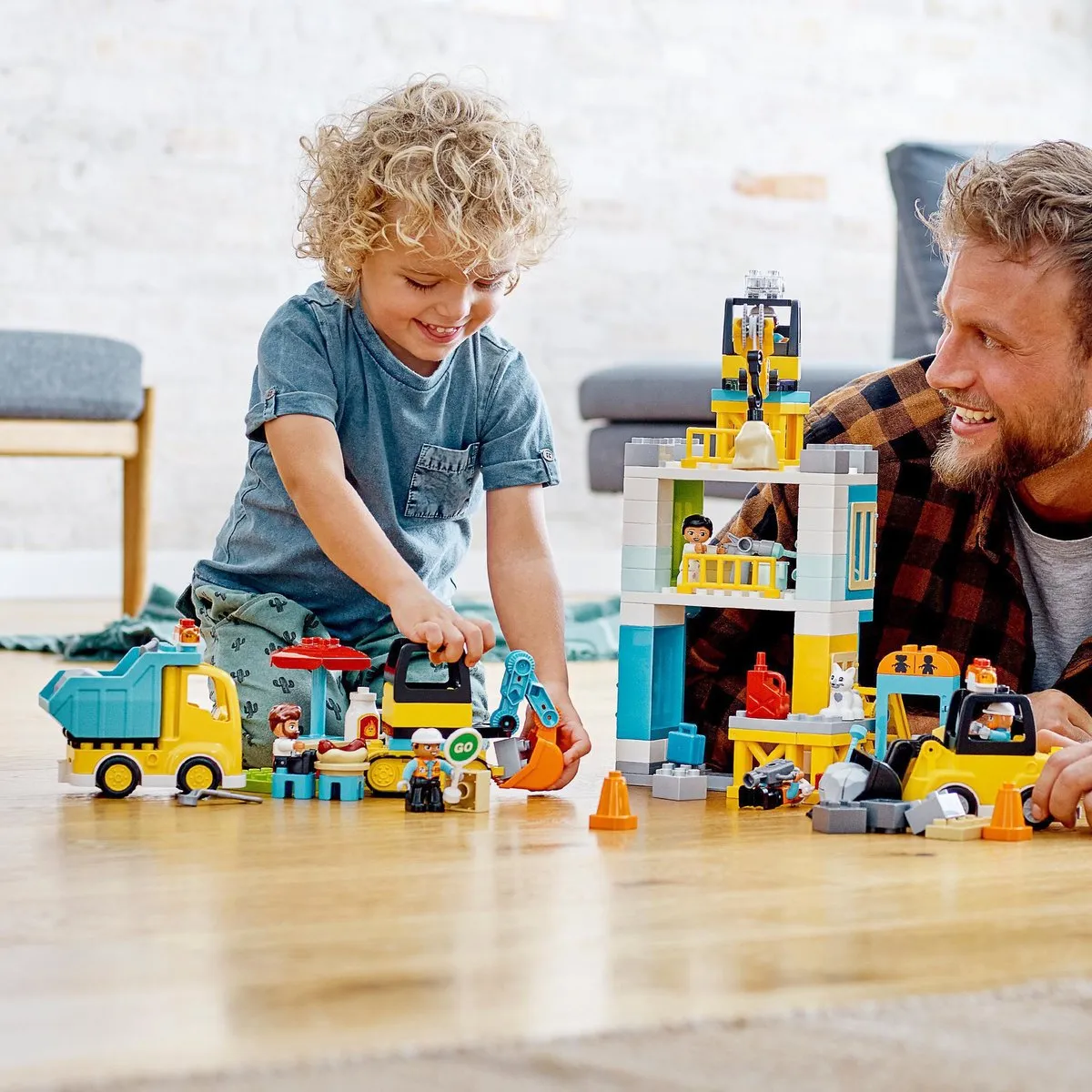 LEGO DUPLO Torenkraan & Bouwterrein 10933 - 123 Stukken
