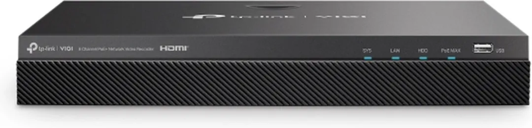 TP-Link VIGI NVR2008H-8MP NVR - 8 Kanalen - Zwart