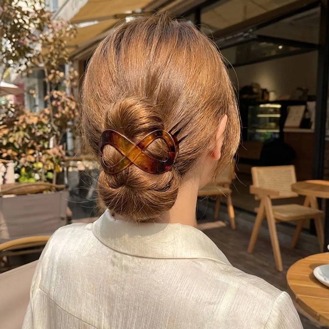 NuveX Haarclips Set 2 Stuks - Infinity Ontwerp - Zwart & Tortoise