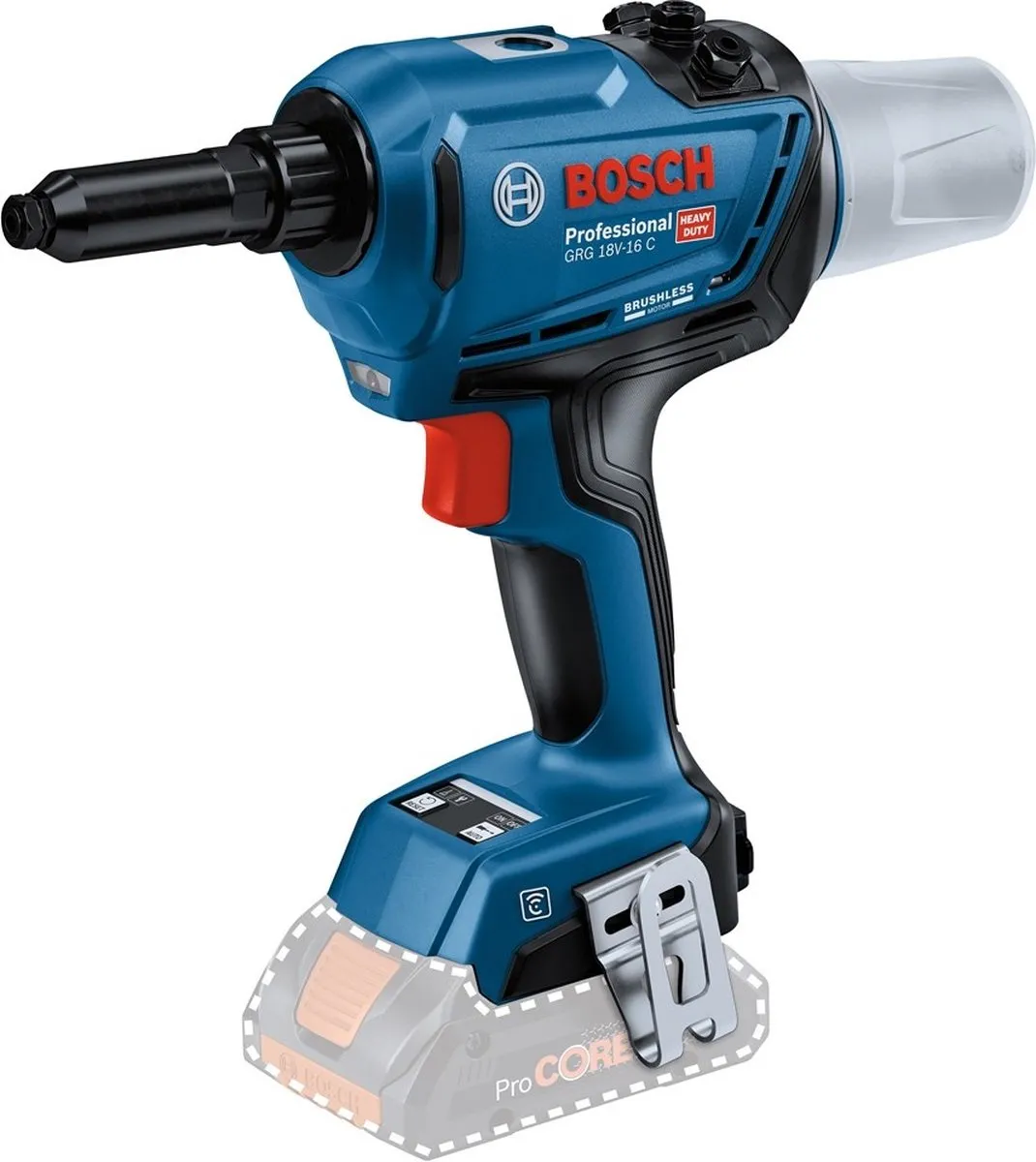 Bosch Professional GRG 18V-16C Accu Klinknagelpistool