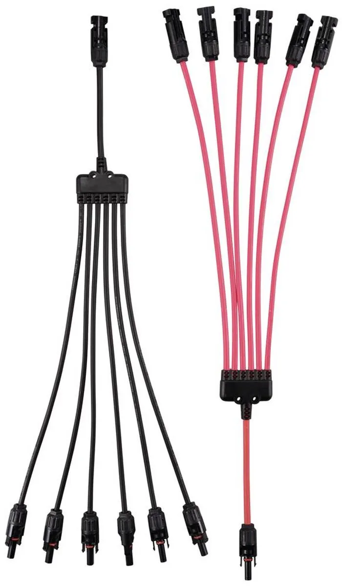 Tru Components TC-12195672 Y-Verdeler PV-Stekkers - Zwart/Rood