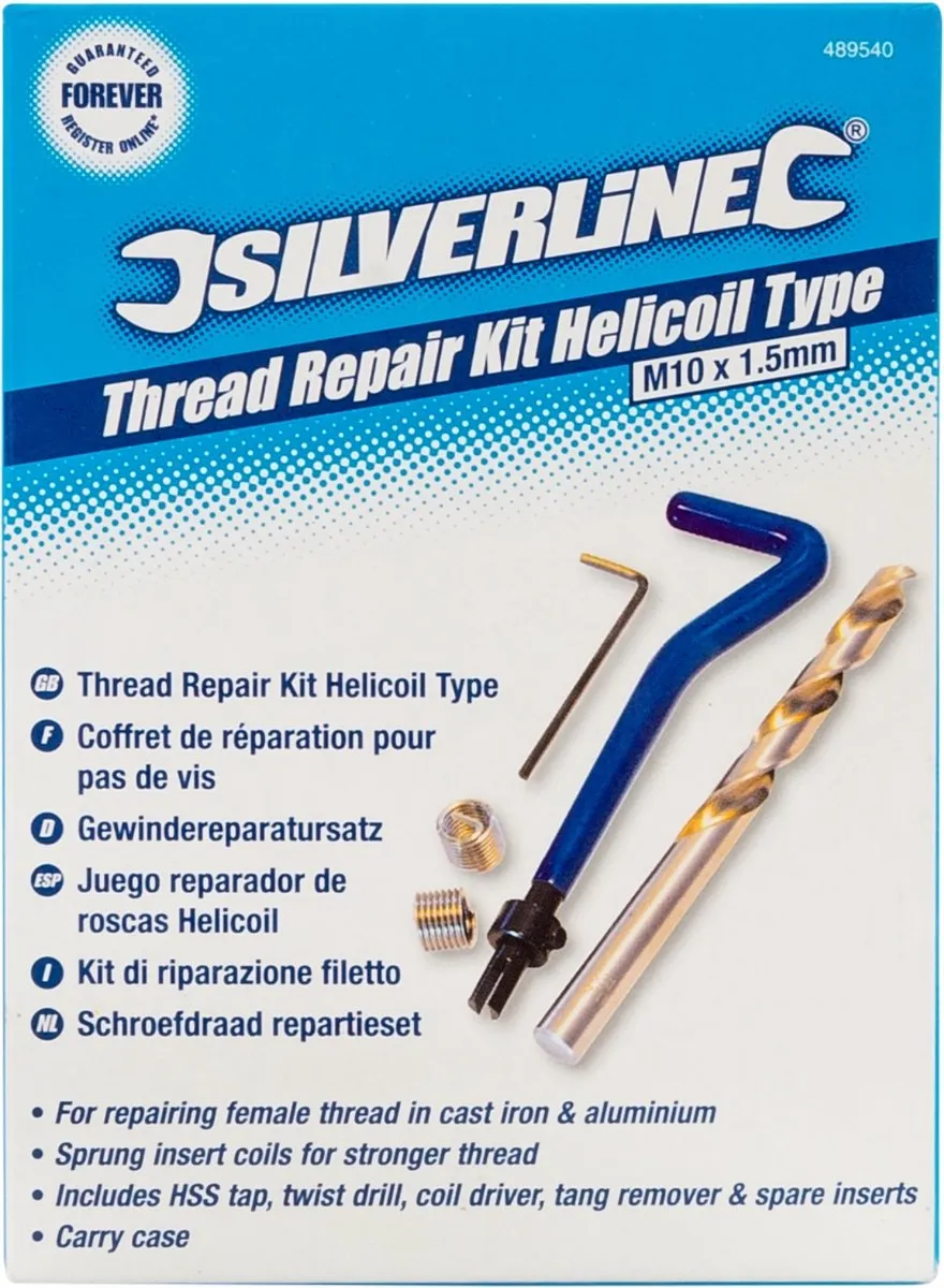 Silverline M10 x 1,5mm Schroefdraad Repartie Set - 30 Stuks